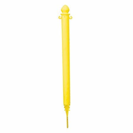 VESTIL Yellow Plastic Barricade, Ground Stake, Plastic, 45 H, 2.5 L, 2.5 W, Yellow PCB-Y-G